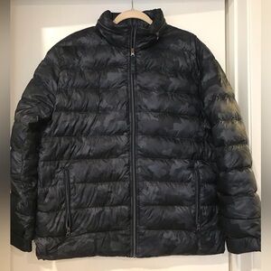 Men's Black Camouflage Puffer Jacket